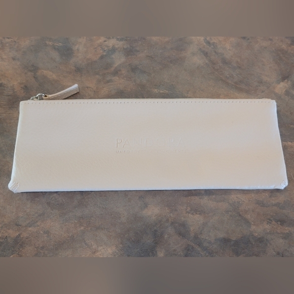 PANDORA Unforgettable Moments Leather Travel Jewelry Clutch Case - Picture 5 of 13